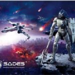 Gaming Mouse Pad Lightning, SADES Low Friction, Rubber base, 350 x 260mm